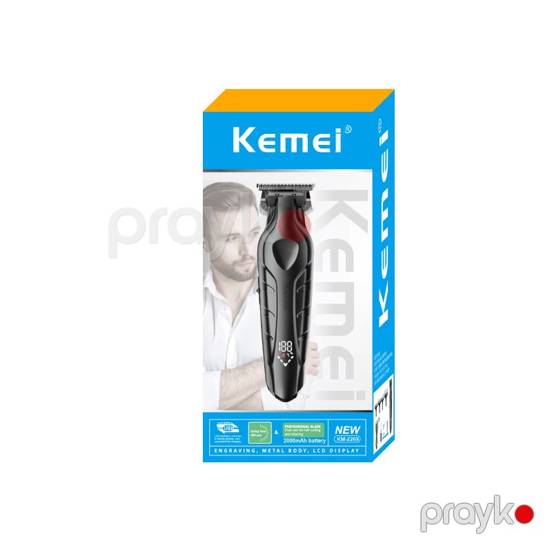 Kemei Km-2269 - Trimmer Professional Saç Kəsici 2000mAh Lityum Batareyalı Simsiz Saç Kəsicisi — Usturalar, trimmerler və epilyatorlar, Bakı (4)