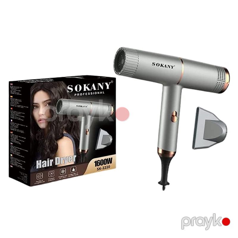 Yüksək Sürətli Sokany Saç Qurutma Feni 1600W 3 Temperatur Ayarlı Professional İon Hava Feni Sk-2220 — Fən, Bakı (5)