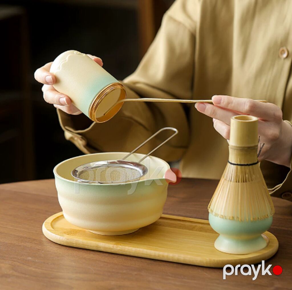 Çay dəsti, rəng - Yaşıl, Keramika — Süfrə qabı, Bakı (2)