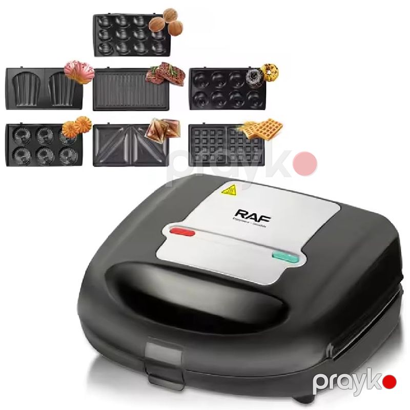 7-si 1 Arada Toster Dəsti R.2691 RAF Toster Seti 750W Sandwich Maker 7 Plitəli Nabor Toster Sendviç Hazırlayıcısı — Toster və vaflyasıcı, Bakı (2)