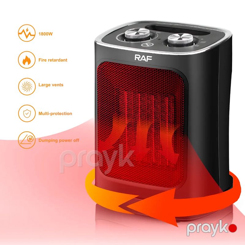 RAF R.1188 Qızdırıcı 1800W Ev İstifadəsi Üçün Elektrikli Mini Qızdırıcı Fan Portativ Keramika İsidici Qızdırıcı 25 kvm — Isıtıcılar və isı ventilatorları, Bakı (4)