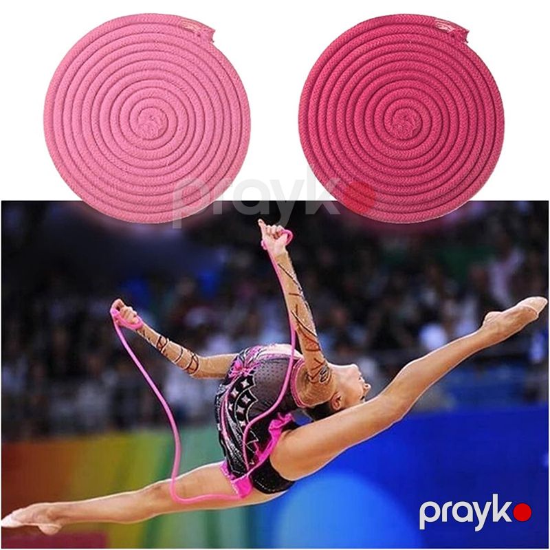 Gimnastika Aerobika Atlama İpi İplə Ritmik Tullanma Məşqləri Fitnes Və Bodibildinq Üçün Uygun Göy Qurşağı Bədii Gimnastika İpi — İdman, hobi, istirahət, Bakı (4)