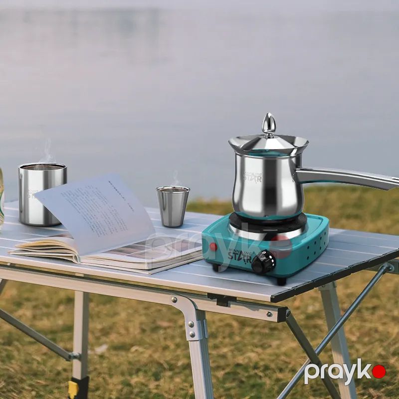 Wınnıng Star ST-9640 Portativ Elektrikli Qızdırıcı Soba Çaydan Stəkan Dəsti İlə Pilitə — Plitələr, Bakı (8)