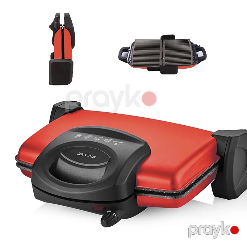 GoldMaster Gurmex 1750W Qranit Toster GM-7449PK 5 Səviyyəli Temperatur Tənzimləmə Qril Maşını Çıxarıla Bilən Boşqablı — Toster və vaflyasıcı, Bakı (3)