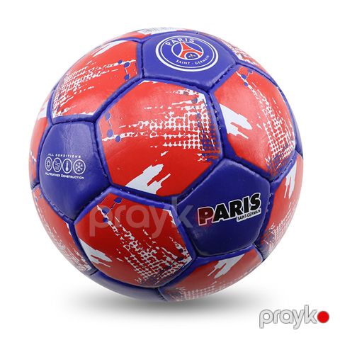 Pakistan İstehsalı Olan Paris Saint Germain Futbol Topu Göy Qırmızı Dizaynda 5 Nömrəli Kamanda Futbol Topu — Bakı