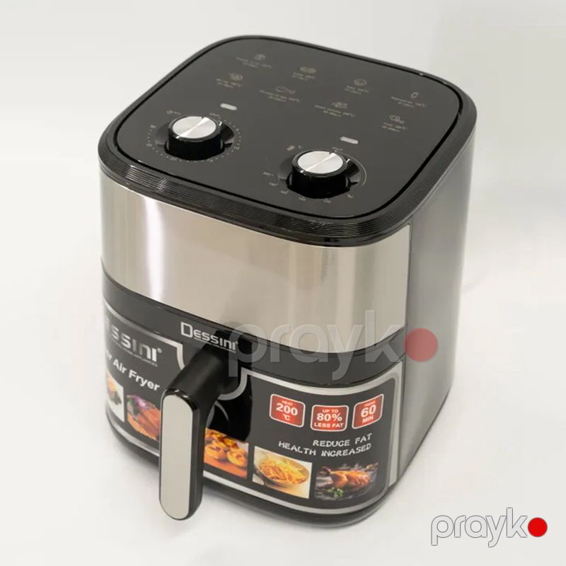 Elektrikli Dessini Professioal Hava Fritözü Prime 733 Qrilli Hava Fritöz 1500W Gücündə Qara Rengli Airfrey — Digər mətbəx texnikası, Bakı (4)