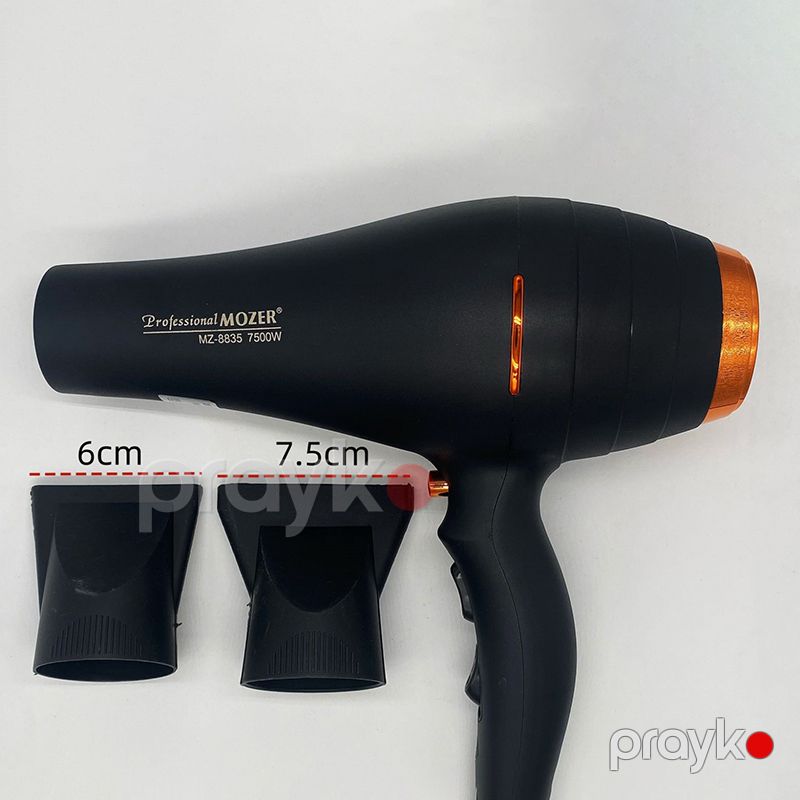 Professional Mozer Fen 7500W MZ-8835 3 Temperatur Rejimli Yüksək Sürətli Saç Qurutma Maşını — Fən, Bakı (5)