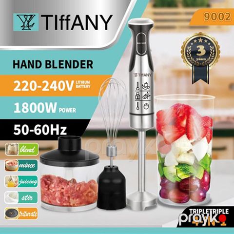 Tiffany TF-9002 - Blender Dəsti 1800W Güc Çoxfunksiyalı Yüksək Sürətli — Bakı