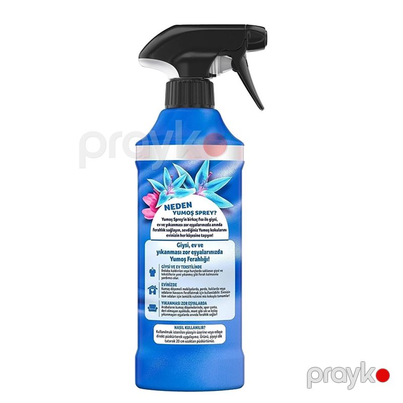 Yumoş Sprey Yıkaması Zor Eşyalar Için Lilyum 450 ml Yumoş Ev ve Tekstil Spreyi Lilyum Zor Eşyalar İçin 450 ml — Mallar, Bakı (3)