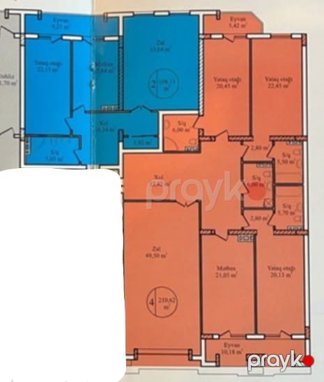 4 otaqlı mənzil, 211 m², Cəfər Cabbarlı küç., Bakı — Mənzil, Bakı (3)