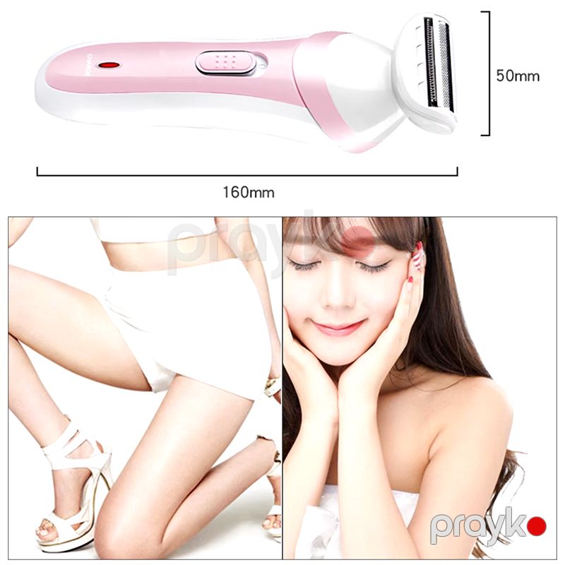 Qadınlar Üçün HTC HL-020 Təkrar Doldurulan Qadın Təraş Maşını Pink Yaş və Quru Epilyasiya Cihazı USB Doldurma Epilyatoru — Usturalar, trimmerler və epilyatorlar, Bakı (3)