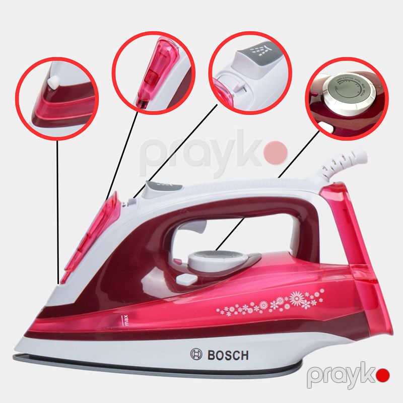 Professional Bosch Buxarlı Ütü 3000W Yüksək Gücə Məxsus Buxar Ütüsü Tənzimlənən Davamlı Buxar Özelliyi BSG1299 — Ev texnikası, Bakı (6)