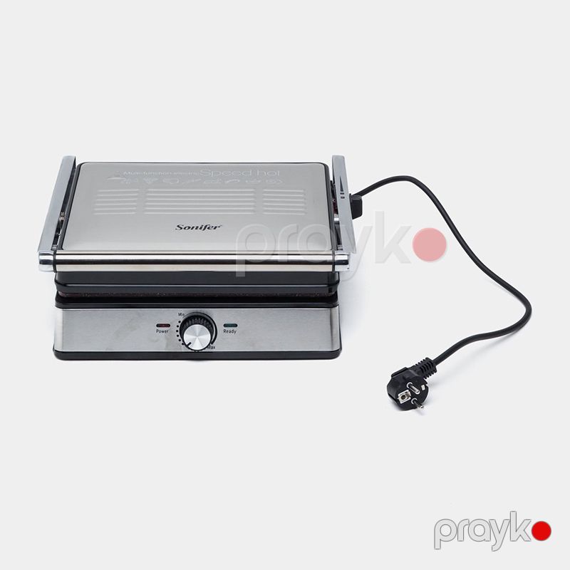 Sonifer SF-6145 Çoxfunksiyalı Elektrikli Toster Sendviç Biftek Izgara Hazırlayıcı 2000W — Toster və vaflyasıcı, Bakı (5)