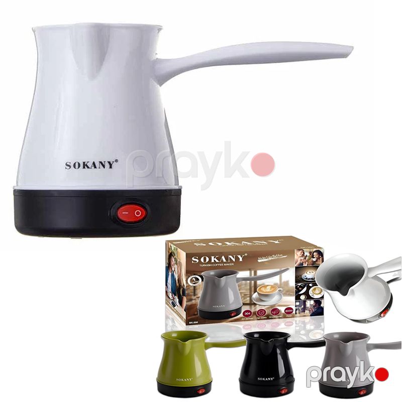 Paslanmayan Polad Qəhvə Çaydanı 600VT Sokany SK-205 600W Qəhvə Dəmləyici 500ml Deluxe Türk Qəhvə Hazırlayıcı — Digər mətbəx texnikası, Bakı (7)