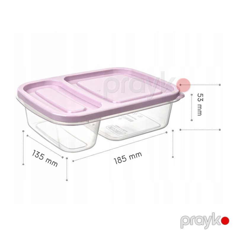 2 Bölməli Düzbucaqlı Saxlama Qabı Smart 800 ml Qida Saxlama Qabı Daşması Asan Meyvə Sendviç Saxlama Qabı — Qablar və mətbəx əşyaları, Bakı (5)