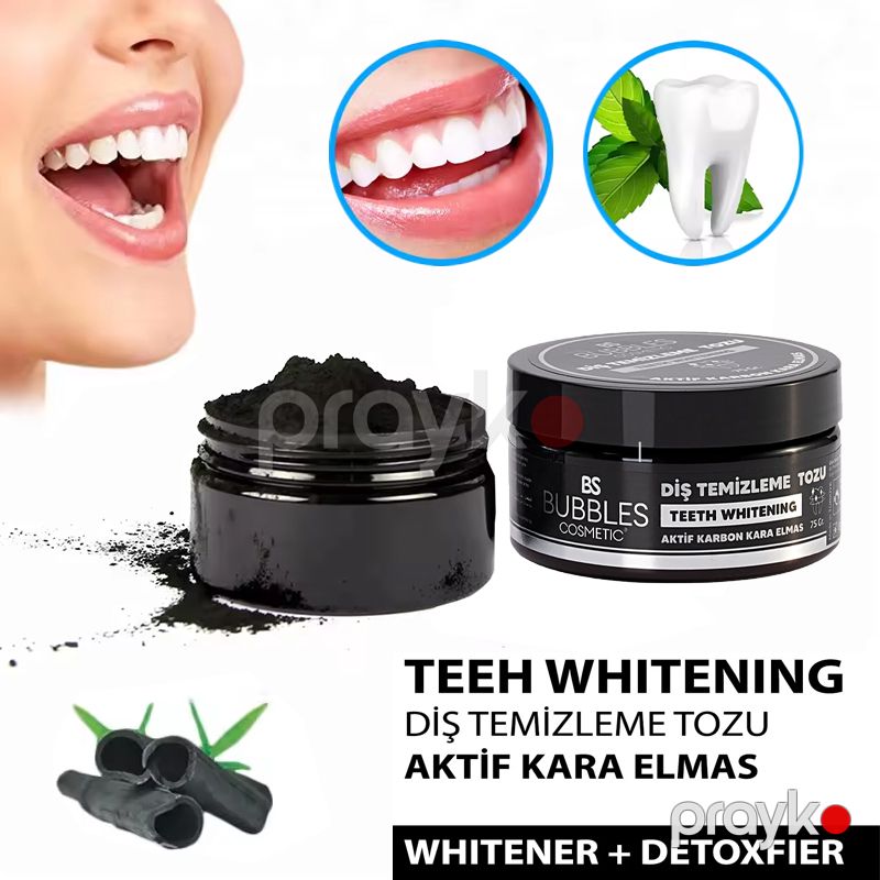 Bs Bubbles Cosmetic Diş Ağardıcı Toz Aktif Karbon Tərkibli Diş Təmizləyici Məcun Tozu Qara Rengli Diş Bəyazladıcı — Gözəllik və səhiyyə, Bakı (5)