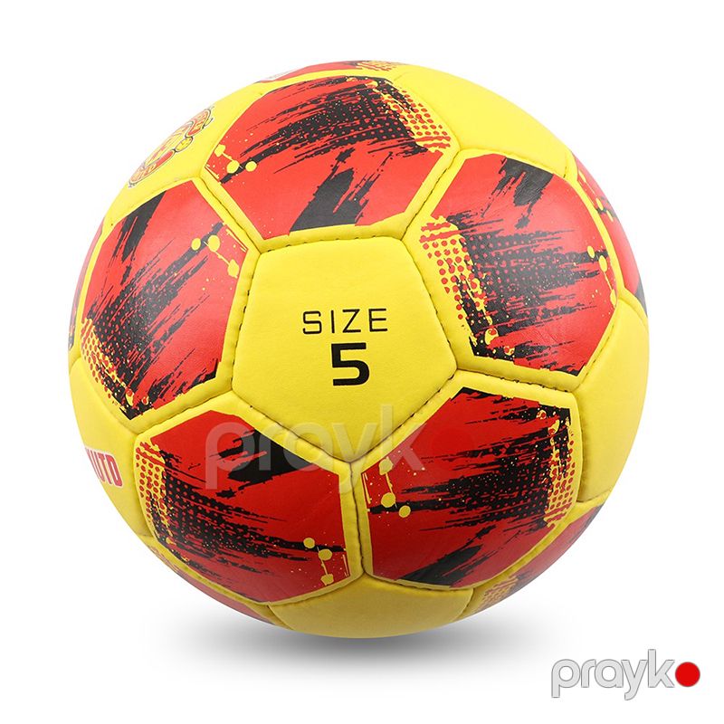 Sarı Qırmızı Dizaynda Yeni Mandut Futbol Topu 5 Nomrəli Yüksək Dözümə Malik Kamanda Futbol Topu — İdman, hobi, istirahət, Bakı (5)