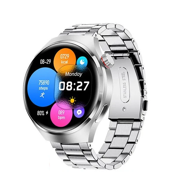 Smart Watch GT4 Pro ağıllı saat, dəmir milan qolbaq + silikon Hədiyyə — Bakı