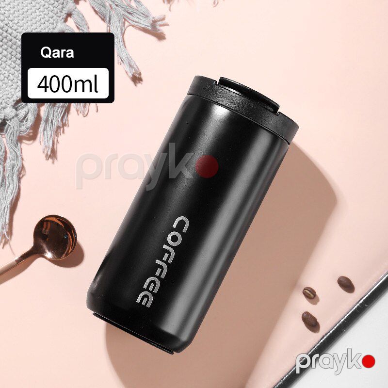 304 Paslanmayan Polad İkiqat Qəhvə Fincanı Sızdırmaz Termal Fincan Səyahət Termal Fincan 400ml — İdman, hobi, istirahət, Bakı (7)