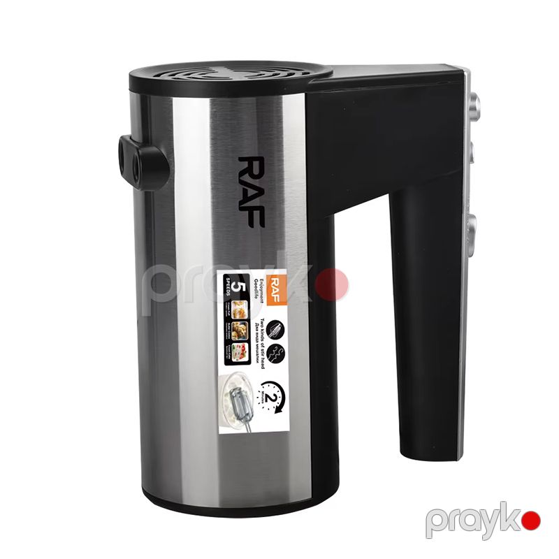 RAF Elektrikli Əl Mikser, 450W Güc, Qara və Gümüş, R-6629, Mətbəx Cihazı RAF R.6629 5 pilləli çırpıcı Mikser — Blenderlər, xırdalayanlar və mikserlər, Bakı (3)
