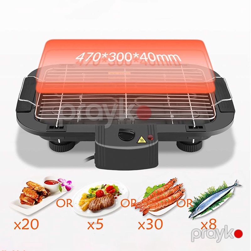 Sokany Elektrikli Qril Tüstüsüz Barbekü Maşını 5 Səviyyəli Temperatur Nəzarəti 2000W Elektrikli Manqal Qapalı Barbekü Masası — Soba və qrillər, Bakı (3)