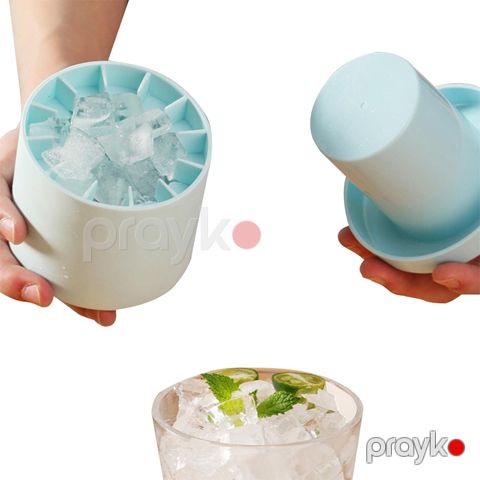 Dondurucu Üçün Buz Hazırlayayıcı Yenidən İstifadə Edilə Bilən Silikon Buz Qabı Viski Burbon Şərab Pivə Kola Üçün Buz Kubu — Bakı