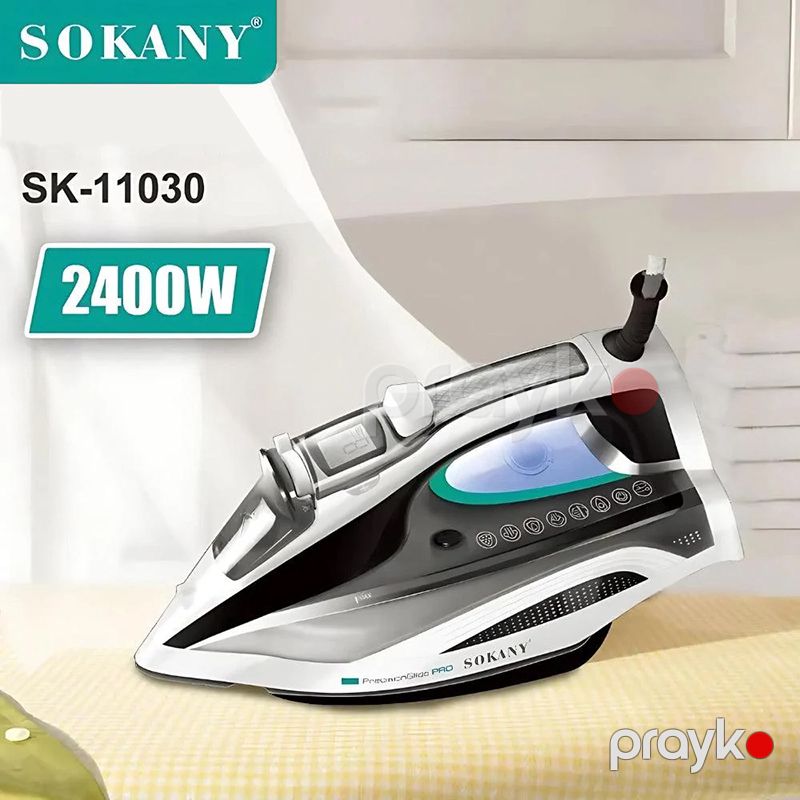 LED Ekranlı Sokany Buxarlı Ütü SK-11030 Dəmir Altlıqlı Buxarlı Paltar Ütüsü Peşəkar Elektrikli Rəqəmsal Displeyli Ütü — Ev texnikası, Bakı (2)