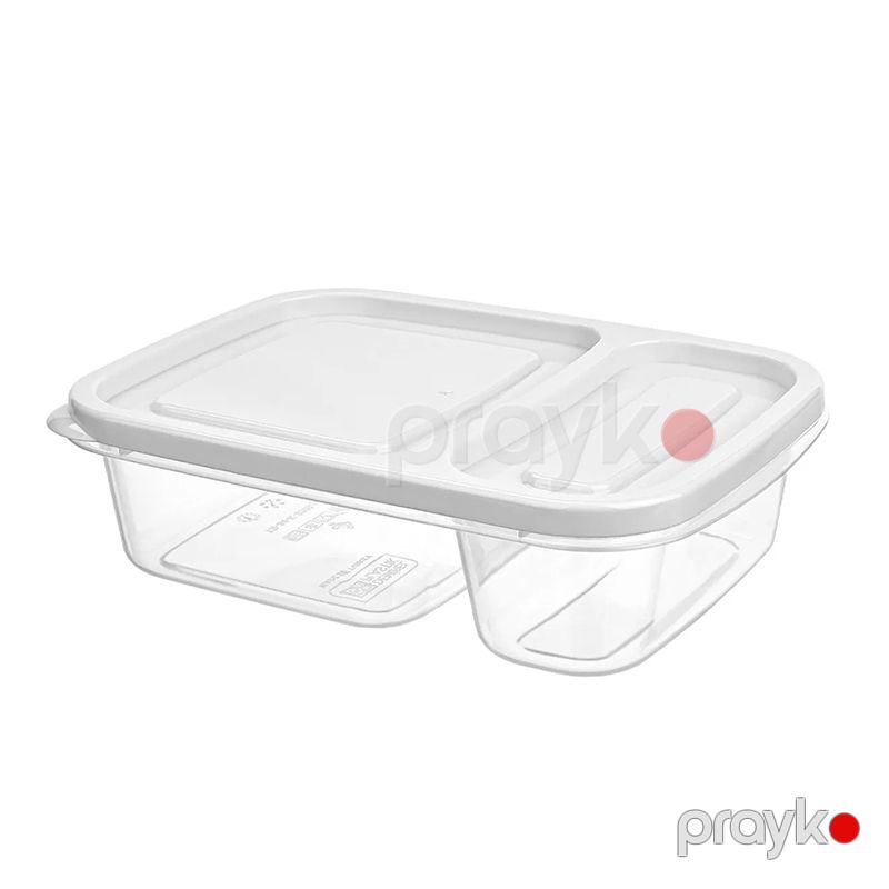 2 Bölməli Düzbucaqlı Saxlama Qabı Smart 800 ml Qida Saxlama Qabı Daşması Asan Meyvə Sendviç Saxlama Qabı — Qablar və mətbəx əşyaları, Bakı (2)