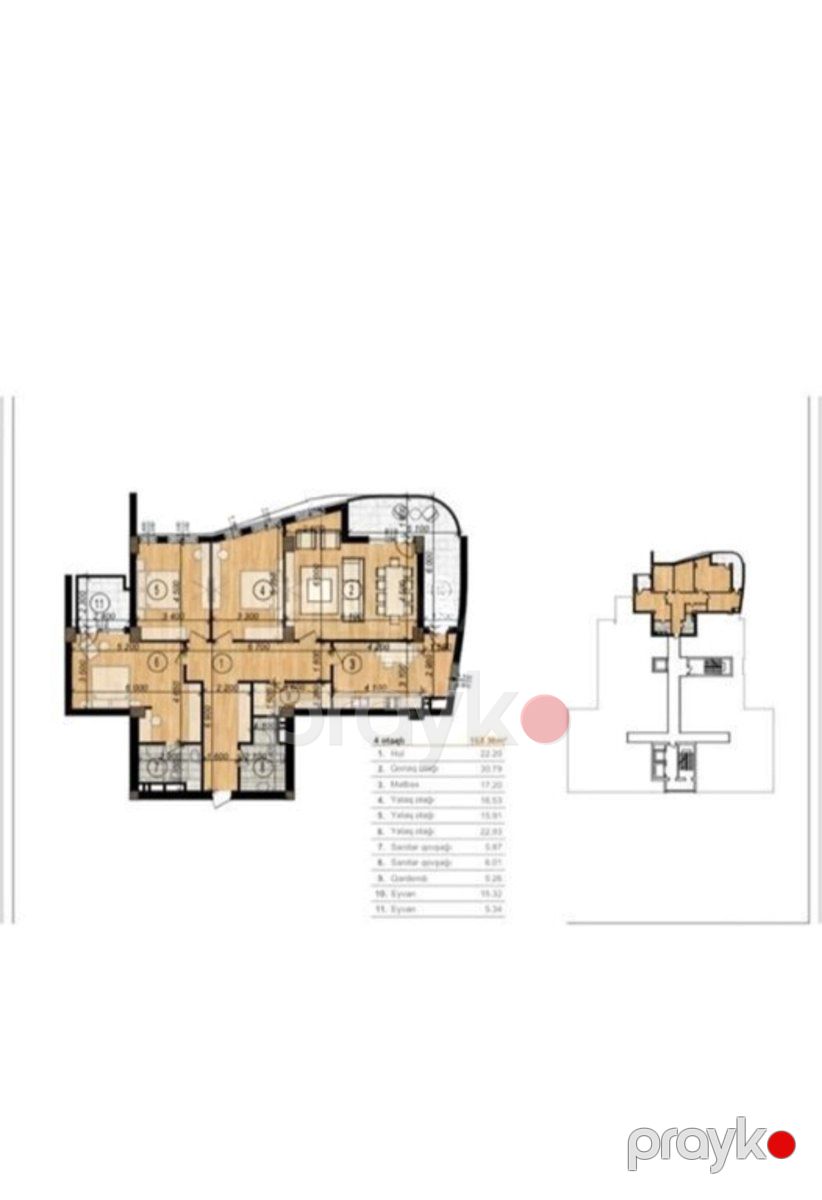 Satılır 4 otaqlı yeni tikili 163 m² — Mənzil, Bakı (2)