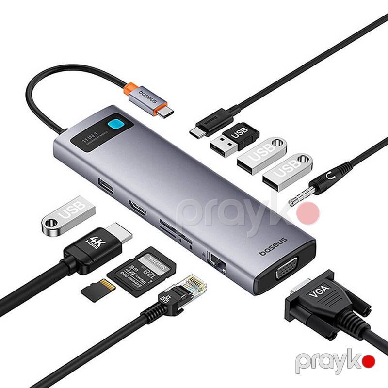Baseus Metal Gleam Series 11-də 1 Çoxfunksiyalı Tip C Hdmi Çoxfunksiyalı Metal Gleam Series — Telefonlar və qadjetlər, Bakı (2)
