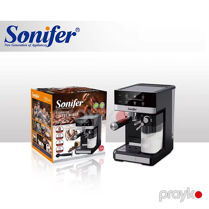 Sonifer SF-3575 Çoxfunksiyalı Qəhvə Maşını Yüksək Keyfiyyətli Kappuçino Espresso Kofe Hazırlayan Aparat 1350W — Digər mətbəx texnikası, Bakı (6)