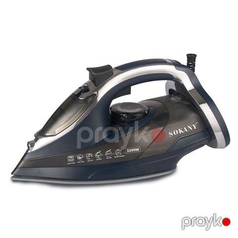 Sokany SK-11029 - Ütü, 3200W Güc, 300 ml Su Çənli, Buxar Tənzimləməli və Şaquli Buxar Funksiyalı Keramika Ütü — Bakı