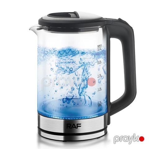 RAF Keyfiyyətli Yüksək 2.5L Borosilikat Şüşə Elektrik Çaydanı Çay Dəmləyicisi 1500W Simsiz Çaydan R.7943 — Bakı