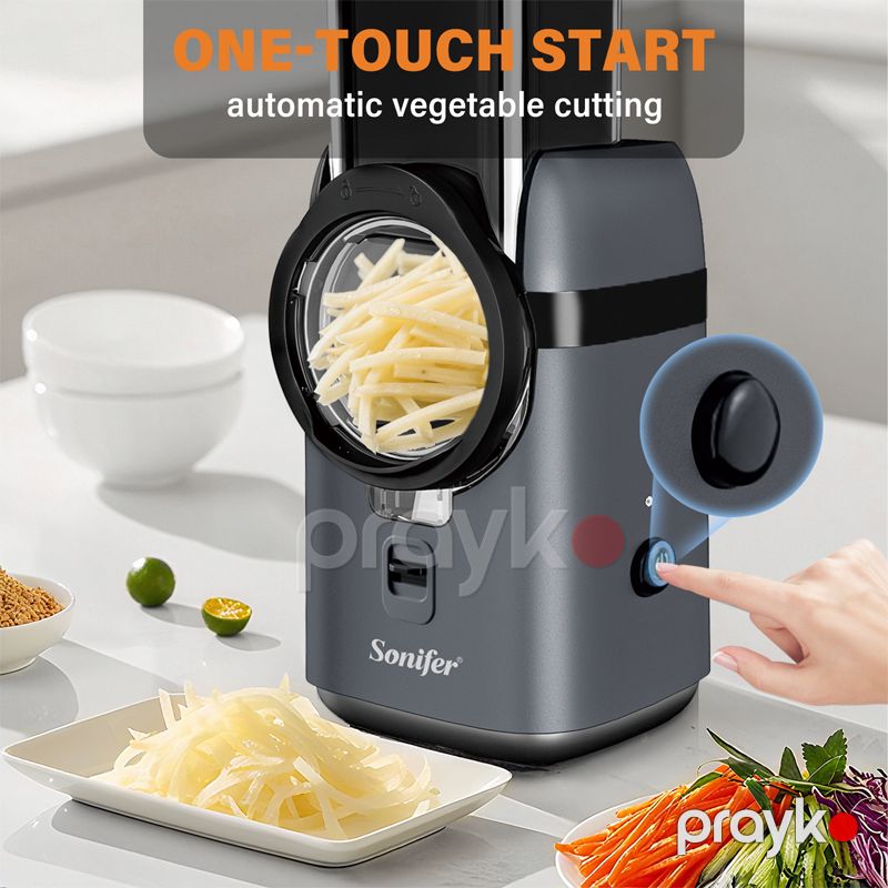 Sonifer SF-5550 - Doğrayıcı 6-sı 1-də Çoxfunksiyalı Dilimləmə Doğrama Diski Elektrikli Tərəvəz Doğrayan Salat Doğrayıcı — Blenderlər, xırdalayanlar və mikserlər, Bakı (4)