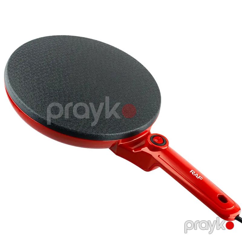 RAF Çoxfunksiyalı Elektrikli Krep Aləti Yapışmaz Qırmızı Rəngli Polad Pancake Krep Hazırlayan Maşın — Toster və vaflyasıcı, Bakı (2)