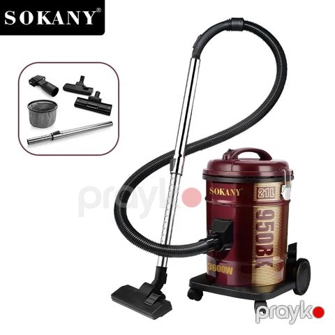 Güclü Sokany Barabanlı Tozsoran 1600w 21l sk-3571 Quru Təmizləmə üçün Peşəkar Tozsoran Qırmızı Döşəmə Tozsoranı — Bakı