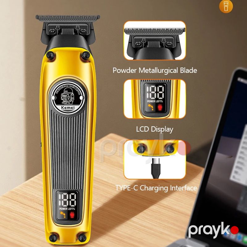 Kemei KM-1855 Saç Saqqal Təraş Maşını Yüksək Keyfiyyətli Professional Kişi Üçün Trimmer — Usturalar, trimmerler və epilyatorlar, Bakı (5)
