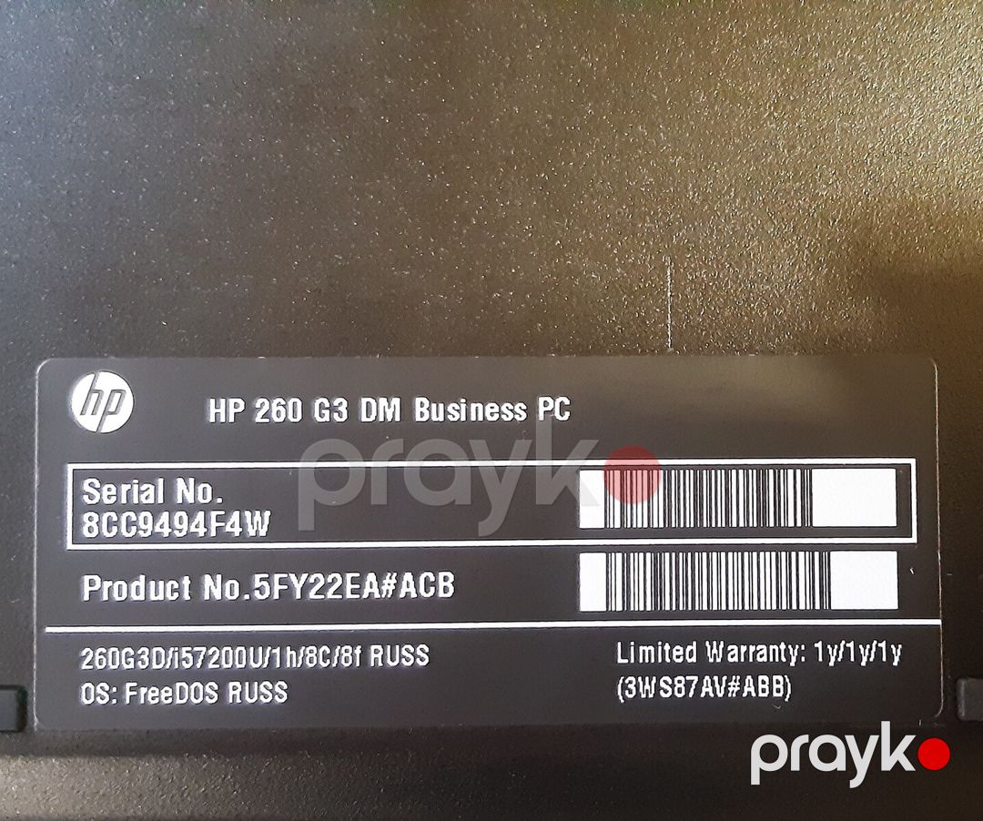 HP 260 G3 Desktop Mini i5-7200U 16GB RAM 512GB NVMe + 1TB HDD — Masaüstü kompüterlər, Bakı (2)