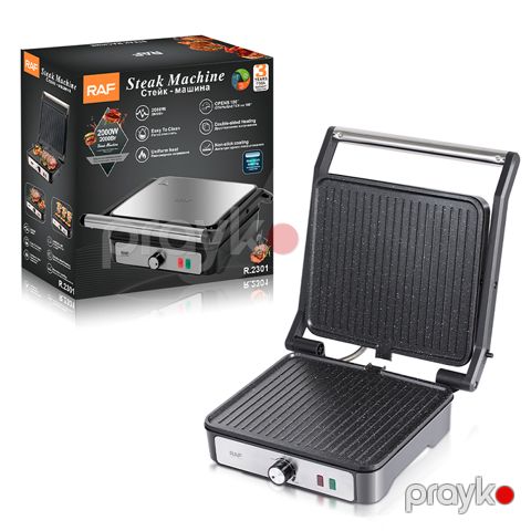 RAF R.2301 Paslanmayan Polad İki Tərəfli Toster Elektrikli Bifşteks Toster Elektrik qril RAF R.2301 — Bakı
