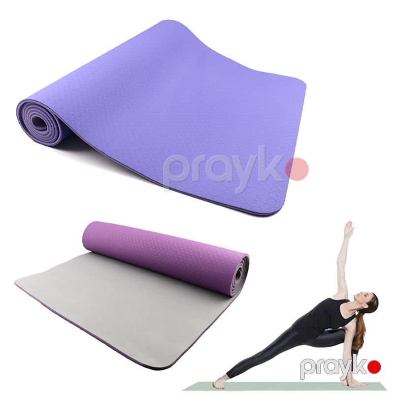 Yoga Plates Üçün Yoga Matt Sürüşməyən Xüsusi Dizaynlı 6mm Ultra Sıx Yoga Mat İki Tərəfli Remium Yoqa Xalçası — Fitness və yoqa, Bakı (2)