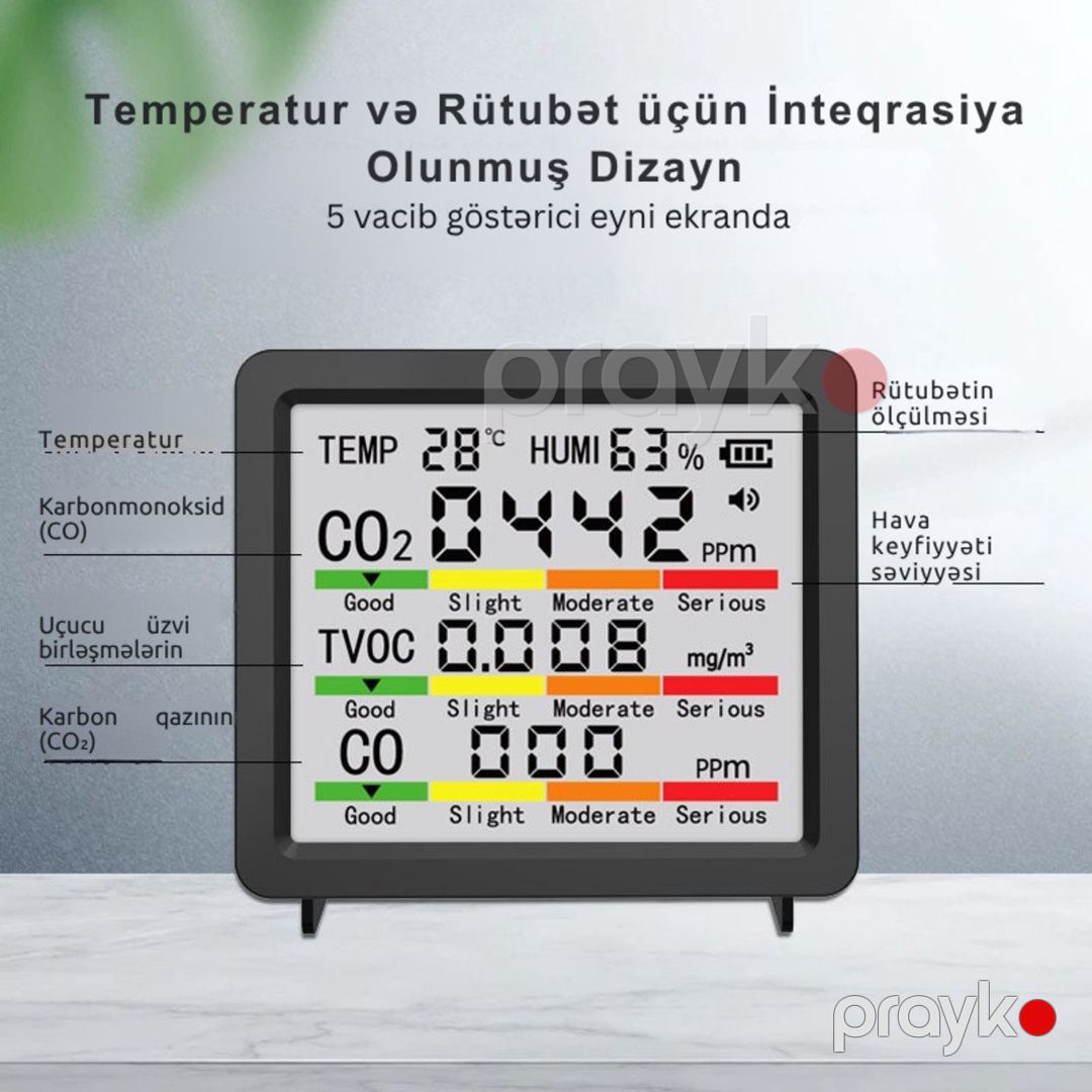 Hava keyfiyyəti monitoru MT66 — Ağıllı ev və təhlükəsizlik, Bakı (3)