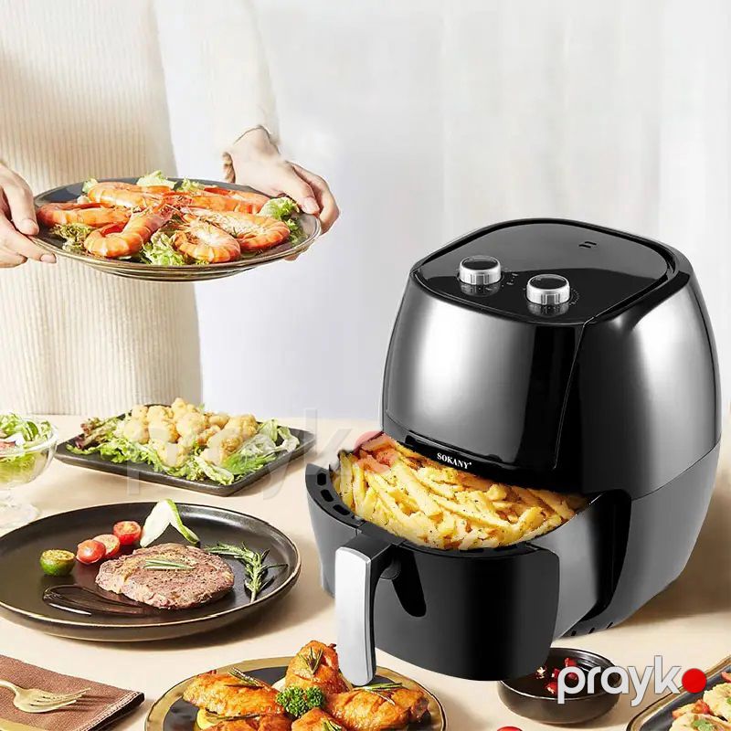 Yüksək Keyfiyyətli Sokany Elektrikli Rəqəmsal Hava Fritözü 1800W Gücündə Peşəkar Ari Fritöz Mexanic Timer 8L — Digər mətbəx texnikası, Bakı (3)