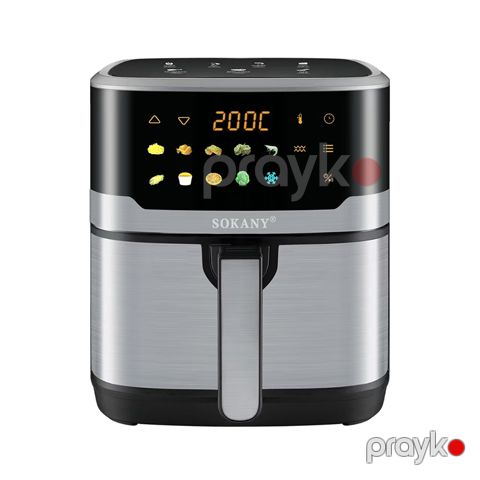 Sokany Yeni 7,5 Litrlik LED Ekranlı Yağsız Sağlam Bişirmək üçün Yüksək Keyfiyyətli Hava Fritözlü SK-10085 — Bakı
