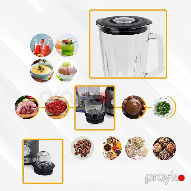 Sonifer SF-8125 Çoxfunksiyalı Standlı Blender Üyüdücü Başlıqlı Blender Doğrayıcı Mətbəx Blenderi 500 W — Blenderlər, xırdalayanlar və mikserlər, Bakı (3)