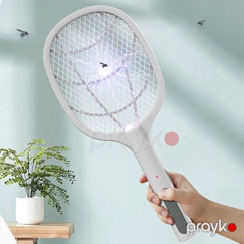 LED İşıqlı Elektrikli Ağcaqanad Öldürücü Təkrar Doldurulan USB Milçək Böcək Qovucu Əl Raketkası 3000 V — Bakı