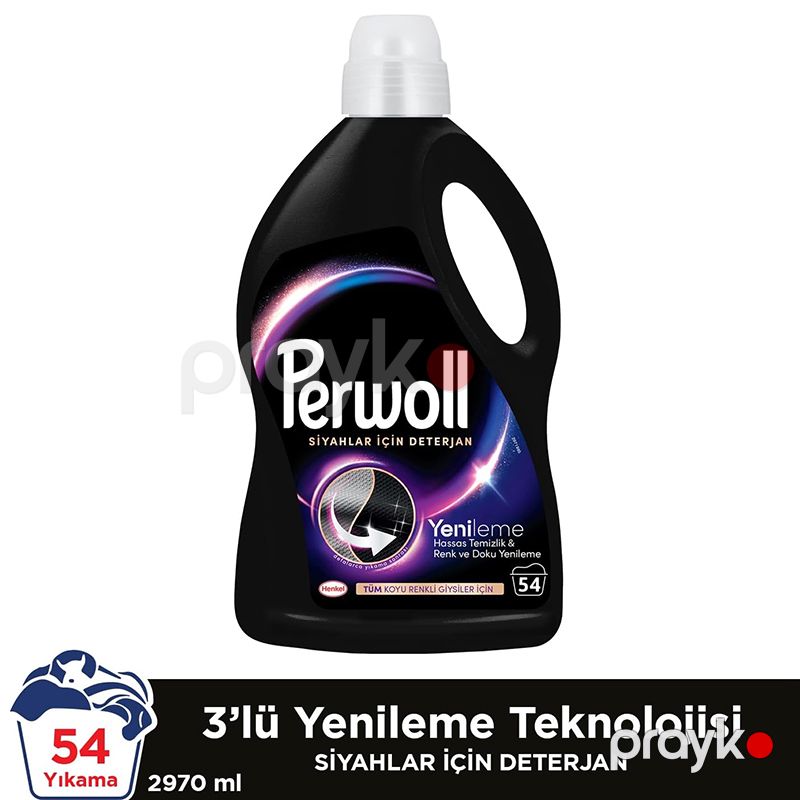 Perwoll Geliştirilmiş Siyah Sıvı Çamaşır Deterjanı 2970 ml Qara Geyimlər Üçün 54 Paltar Yuma Maye Toz — Mallar, Bakı (2)