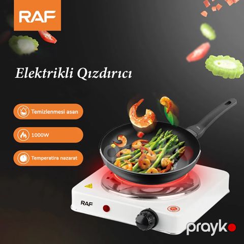Yeni RAF Elektrikli Qızdırıcı 1000W Gücə Məxsus Paslanmaz Polad Piltə Raf Elektrikli Qızdırıcı R.8010B — Bakı