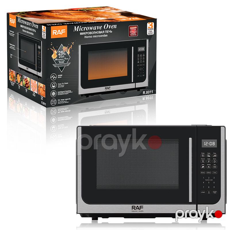 RAF R.8011 - Mikrodalğalı Soba, 850W Güc, 25 Litr, Mexaniki İdarəetmə, Tez Qızdırma — Mikrodalğalı sobalar, Bakı (6)