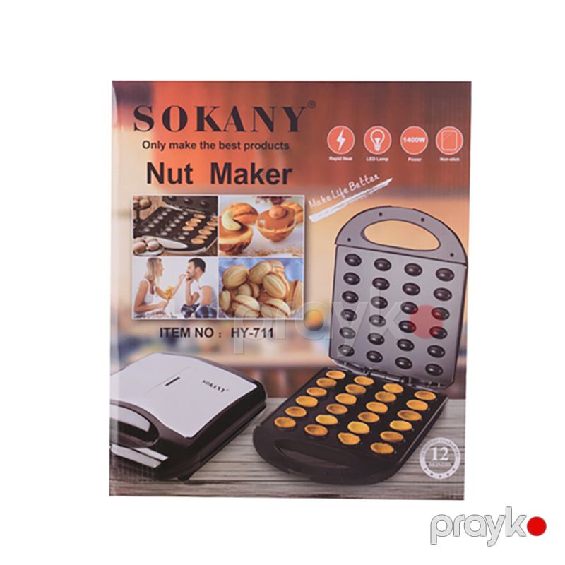Sokany HY711 Yapışmaz Səhtli Qozlu Peçenye Hazırlayıcı 24 Qozlu Şirniyyat Hazırlayıcı Toster Qoz Peçenye Xəmir Bişirici — Toster və vaflyasıcı, Bakı (6)