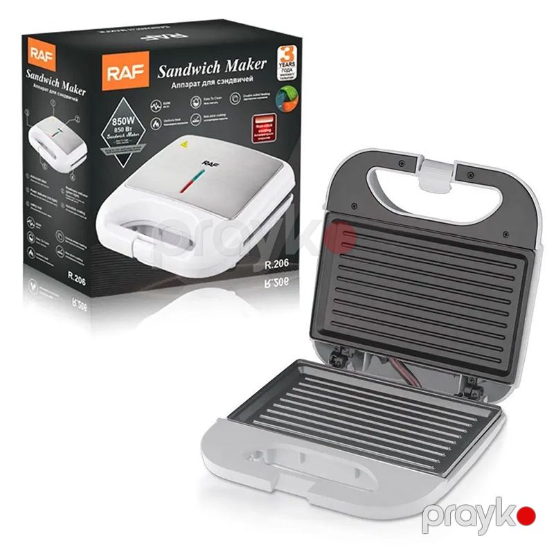 RAF R.206 Elektrikli Qril Toster Sandviç Biftek İzgaralar Hazırlayıcı Toster 750W — Toster və vaflyasıcı, Bakı (2)